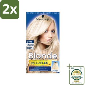 Schwarzkopf - Haarverf - Blonde Platinum Blond L101 - Voordeelverpakking - 2 stuks - Haarkleur - Haarkleuring