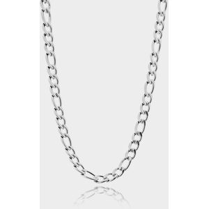 Figaro Ketting 7 mm - Zilveren Schakelketting - 60 cm lang - Ketting Heren - Olympus Jewelry