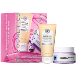 IT Cosmetics - Unwrap Skin Barrier Strength - Set van 2 Huidverzorgingsproducten - Bevat Barrier Booster Cream 60 ml en Hydraterende Reiniger 50 ml