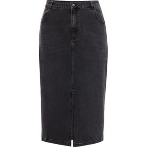 WE Fashion Dames high rise denim rok - Curve