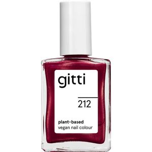Gitti No. 212 - Cranberry Glitter - nagellak - minimaal 82% natuurlijk - 23 vrij - manicure - blijft 7 dagen zitten