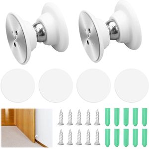 2 stuks deurstoppers magnetisch siliconen met sterke lijm en schroeven - voor caravans en campers
