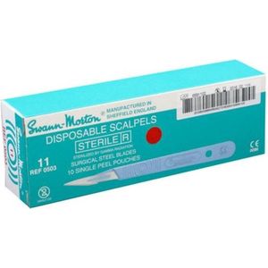 Swann Morton 0503 Scalpelmesje Chirurgie Mesjes - Met Handvat No.11