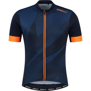 Rogelli Dusk Fietsshirt Heren Blauw/Oranje - Maat XL