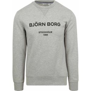 Björn Borg logo crew - grijs - Maat: L