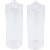 Benson Care - Wattenschijfjes/make-up Organizer - Transparant - Rond - 1 Compartiment - D6 x 18 cm