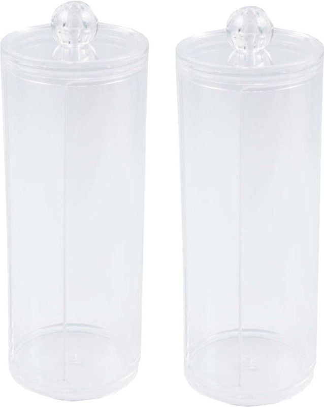 Benson Care - Wattenschijfjes/make-up Organizer - Transparant - Rond - 1 Compartiment - D6 x 18 cm