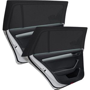 Zonneklep voor baby's 2-delig - blokkeert uv-stralen - compatibel met de meeste auto's - zwart XL - Zonnescherm