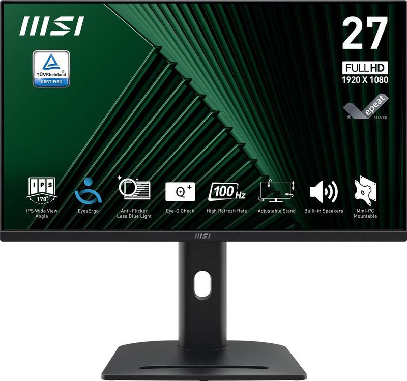 MSI PRO MP275PG - Full HD Monitor - 27 inch - 100Hz - 4 Way Adjustable - Speakers