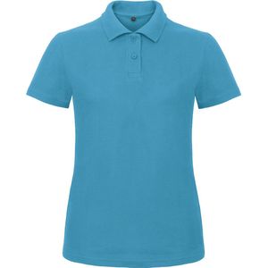 Dames Polo ID.001 Atoli Blauw merk B&C maat S