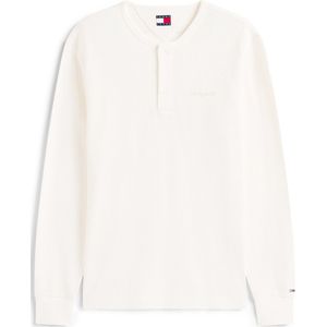 Tommy Jeans T-shirt Tjm Slim Waffle Scri Dm0dm21812 Ybh Ancient White Mannen Maat - S
