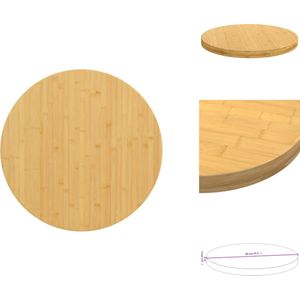 vidaXL Tafelblad - Tafelbladen - Vervangend Tafelblad - Blad - Tafelblad Ø 90x4 cm bamboe