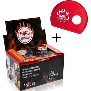 Handwarmers 80 stuks (40 paar in display) voor o.a. fietsen, wandelen, skiën, vissen of om buiten comfortabel naar een wedstrijd te kijken - 8 uur warmte ** Inclusief IJskrabber