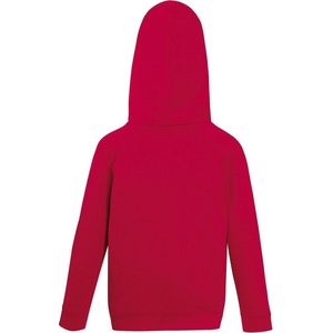 Fruit of the Loom Kids hoodie - Maat 116 (5-6) - Kleur Rood