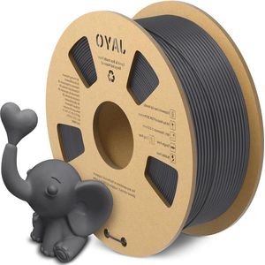 Matte 1.75mm 3D Printer Filament - Keurig Gewikkeld - Maatnauwkeurigheid +/- 002 mm - 11 KG Spoel - 363 Meter - Grijs
