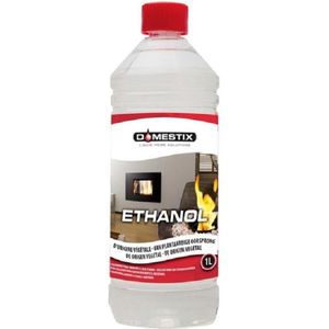 Domestix Ethanol - Sfeerhaardvulling - Fles 1 Liter - Bio-Ethanol - Plantaardige basis