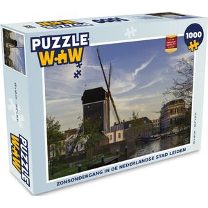 Puzzel Zon - Molen - Leiden - Legpuzzel - Puzzel 1000 stukjes volwassenen