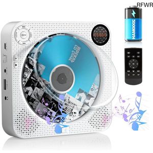 RFWR® Draagbare CD-speler met Bluetooth en FM-radio, Oplaadbare Muziekspeler met USB en AUX-ingang