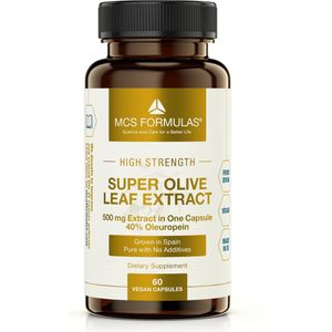 Olive Leaf Extract - 500mg Capsule - Oleuropein Olijfbladextract - Vegan - NO ADDITIVES