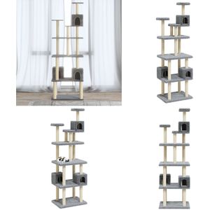 vidaXL Kattenmeubel met sisal krabpalen 188 cm lichtgrijs - Kattenboom - Kattenkrabpaal - Krabpaal - Krab Paal