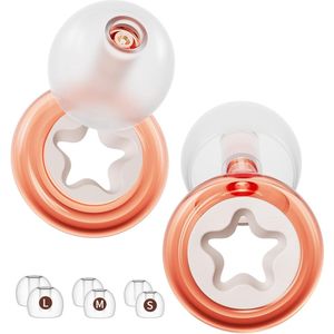 Allecto Plus - Geluidsonderdrukkende oordopjes voor slaap - Transparante ring - Gehoorbescherming - Ruisonderdrukking - Wasbaar - S-L - 26 dB - Werk en slapen - Oordopjes