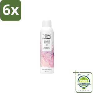 Therme - Shower Foaming Mindful Blossom - Product - Verzorgend - Verfrissend - 200ml - Voordeelverpakking - 6 stuks - Douchegel - Bloesemgeur