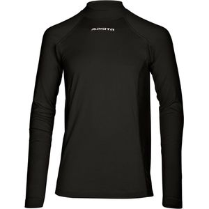 Masita | Thermoshirt Dames Lange Mouw Colshirt Skin Trainingsshirt Heren Kind Unisex 100% Polyester Sneldrogend - zwart - L