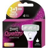 Wilkinson Scheermesjes quattro woman sensitive 3+1 1 stuk