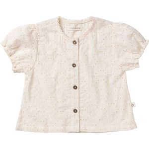 Your Wishes Schiffly Puff Sleeve Blouse Meisjes - Jurken - Wit - Maat 116