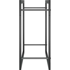 vidaXL - Haardhoutrek - 50x28x132 - cm - staal - matzwart