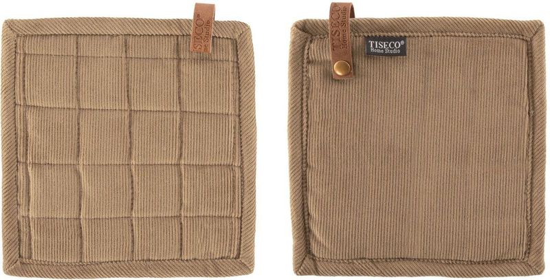 Tiseco Home Studio - Velmar - Pannenlappen - Taupe - Set van 2