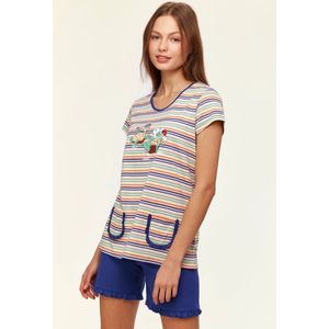 Woody Meisjes-Dames Pyjama multicolor - maat 104/4J