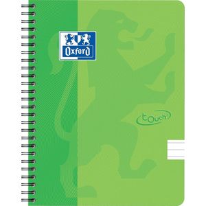 Oxford Touch - Schrijfblok - A5 - Gelijnd - 140 pagina's - 90g - soft cover - lime groen
