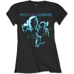 The Rolling Stones - Band Glow Dames T-shirt - S - Zwart