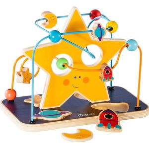 howa Houten Kralenspiraal Speelgoed met Puzzel ""space fun"" 6007