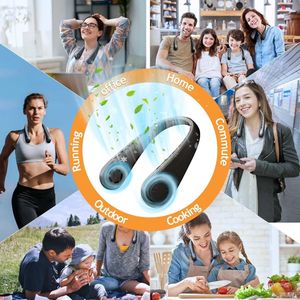 RFWR® Draagbare Nekventilator - Handsfree Bladloze Ventilator met 3 Snelheden en Oplaadbaar Ontwerp