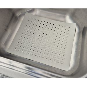 Gootsteenmat rechthoek - 31x26cm - Rubber mat beschermt de gootsteen afwasbak en het servies tegen krassen en beschadigingen. past ook in een vierkante gootsteenbak