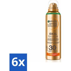 Garnier - Ambre Solaire - Beschermende Mist - Ideal Bronze - SPF 30 - 150 ml - Voordeelverpakking - 6 stuks