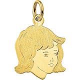Hanger - Geelgoud - 14K - Meisje - Poli/mat - 15 x 12 mm