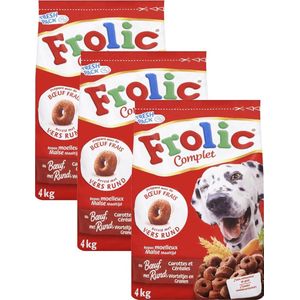 Frolic - hond - adult - droogvoer - rund - 3 x 4kg