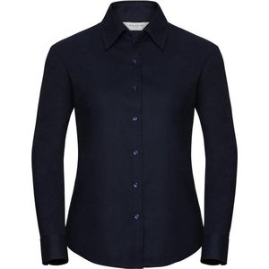 Russell Collectie Dames/Dames Lange Mouw Easy Care Oxford Shirt (Heldere marine)