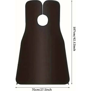 Livano Baardschort - Beard Bib - Scheerschort - Baard Cape - Kappersmantel - Kapmantel - Zwart