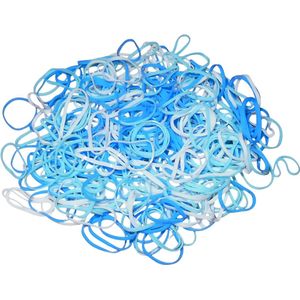 Haarelastiekjes Rasta elastiekjes Blauwe tinten 250 stuks.