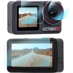 Screenprotectors voor DJI Osmo Action 5 Pro - 2x LCD & 1x Lens - 9H Gehard Glas