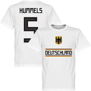 Duitsland Hummels 5 Team T-Shirt - Wit - XXXL