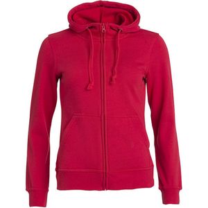 Basic hoody full zip ds rood s