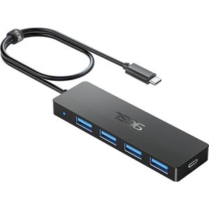 USB 3.0 Hub - 4 poorten - USB C-splitter met voedingspoort - voor laptop - iMac Pro MacBook Pro iPad - Windows Linux PC - meerdere apparaten