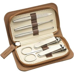 Set van 6 nagelknippers, exfoliant, oorstokje, nageltrimmer, complete set speciaal gereedschap