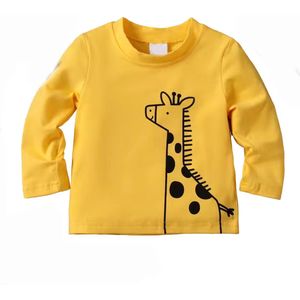 Kleuter Trui Giraffe - Geel - Unisex - Jongen - Meisje - Baby - Kindertrui
