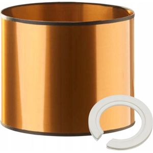 Koperkleurige Cilinder Lampenkap - E27/E14 Fitting
